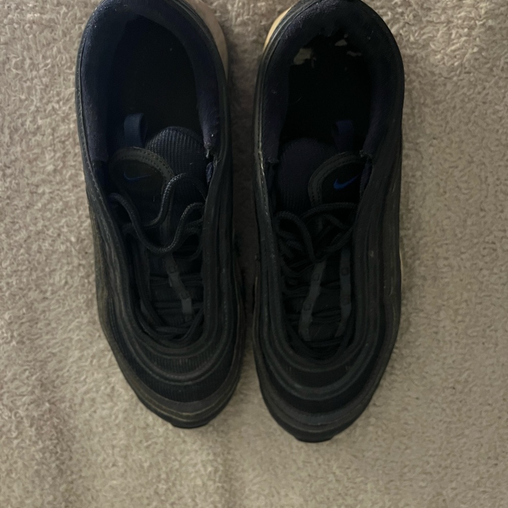 Blue Nike shoes